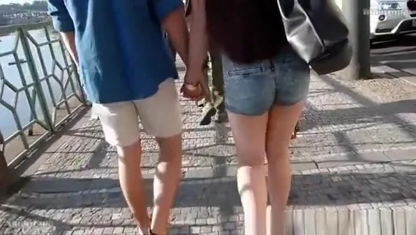 A beautiful girl in a sexy tight shorts.
