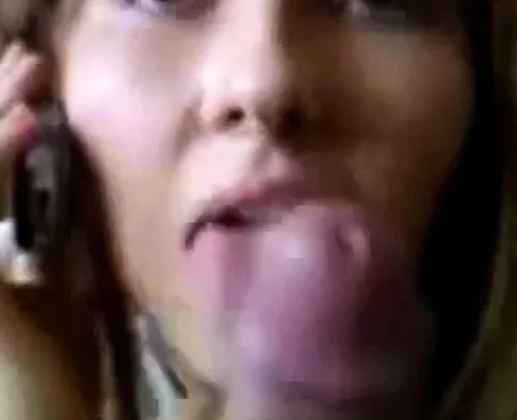 Blowjob and handjob by Redhead Russian Teen while on phone