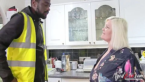 Lacey Starr - Lacey Is Cooking When She Is Surprised By A Hot Worker