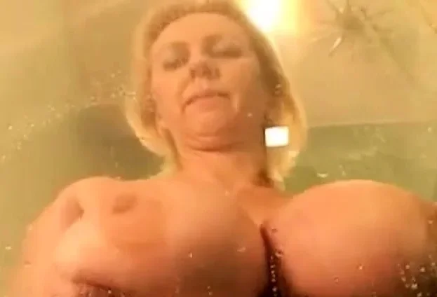 Big Tits Mature Showering And Drying Off