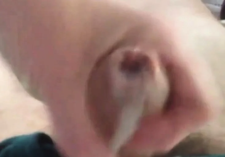 girl wanking a messy cum load from my uncut cock