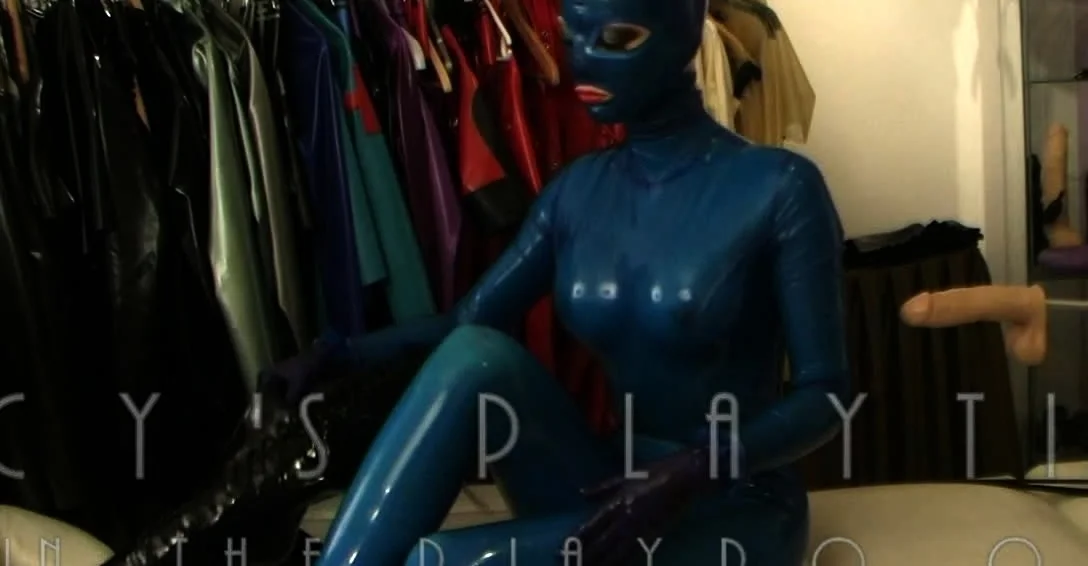 Latex fetish femdom bdsm anal strap on pain