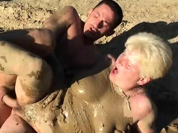 Two dirty cougars getting fucked rough by a pair of hung dudes outside