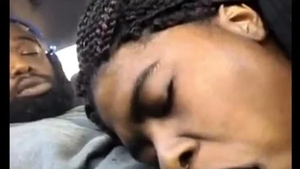 Gettin sum head infront her grandmom house...