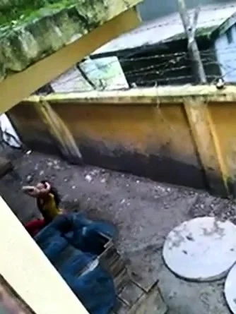 neighbor girl bathing