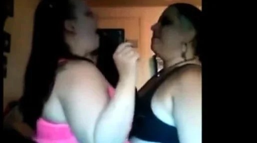 Lesbian girlfriends kiss (MIX)