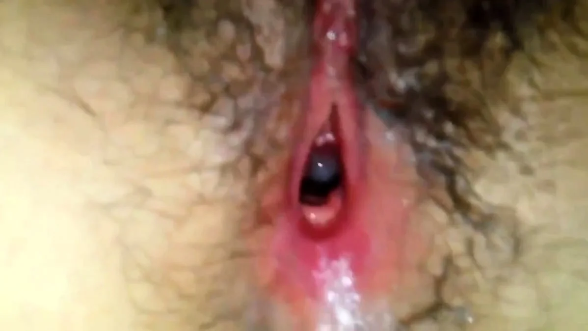 Gaped hairy pussy fucked and cummed inside