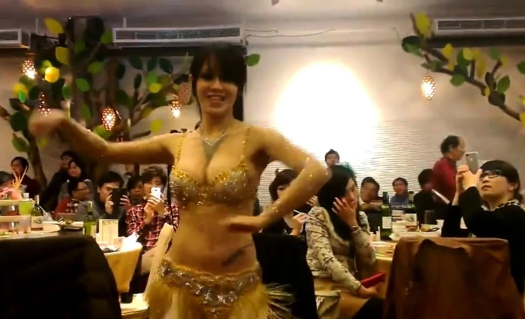 sexy asian Belly Dancer shake her slut boobs