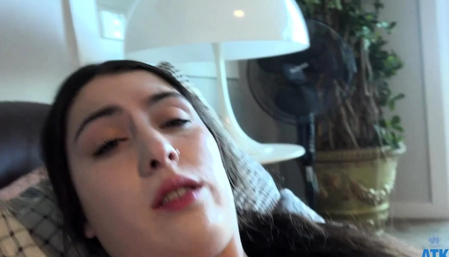 POV blowjob footjob handjob with Karla Kush eating cum