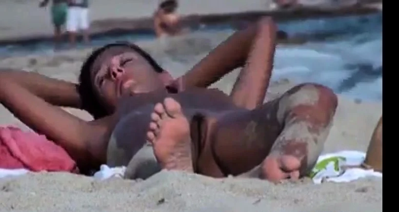 Nude Beach - Hard Nipple Mature