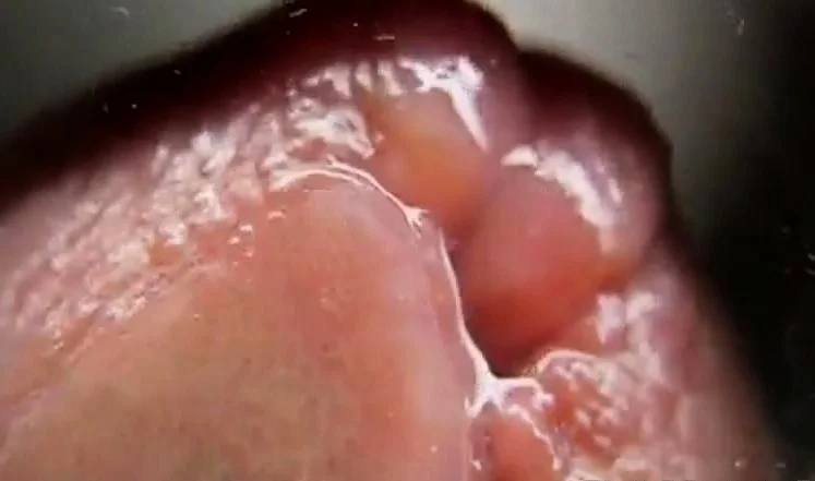macro close up cumming on glass