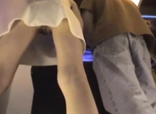 Arcade game upskirt Asian SG Singapore