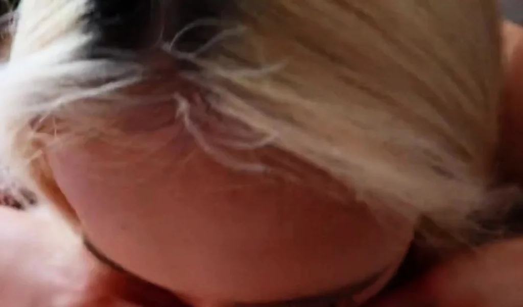 Blonde Teen's Sloppy Blowjob and Cum Swallow