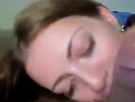 Blonde college girl sucks hairy cock to pay the rent