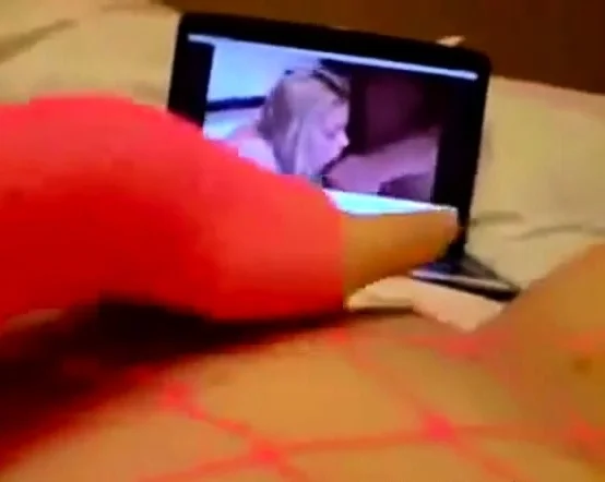 Girl films herself cumming to gangbang video.