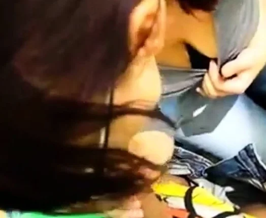 Real Amateur blowjob in mall