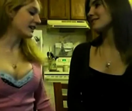 Hot Lesbian Teens Lap Dance and Kiss Each Other