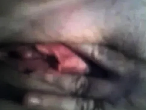 Hairy BBW with Big Black Dildo