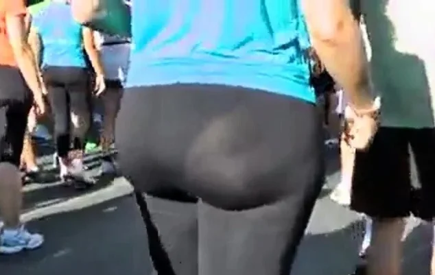 Massive Ass in see through leggings