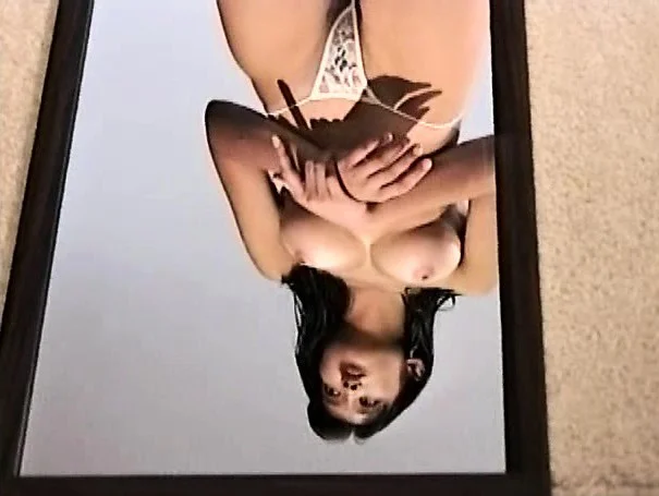 Hot babe Ashley sensually reveals her perky tits and her wonderful ass