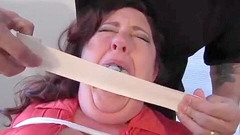 Bbw Joy Deputy DA left tit tied and gagged