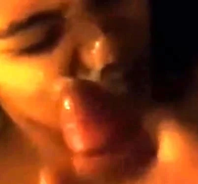 Two white Guys Cum on indonesian Girl Face