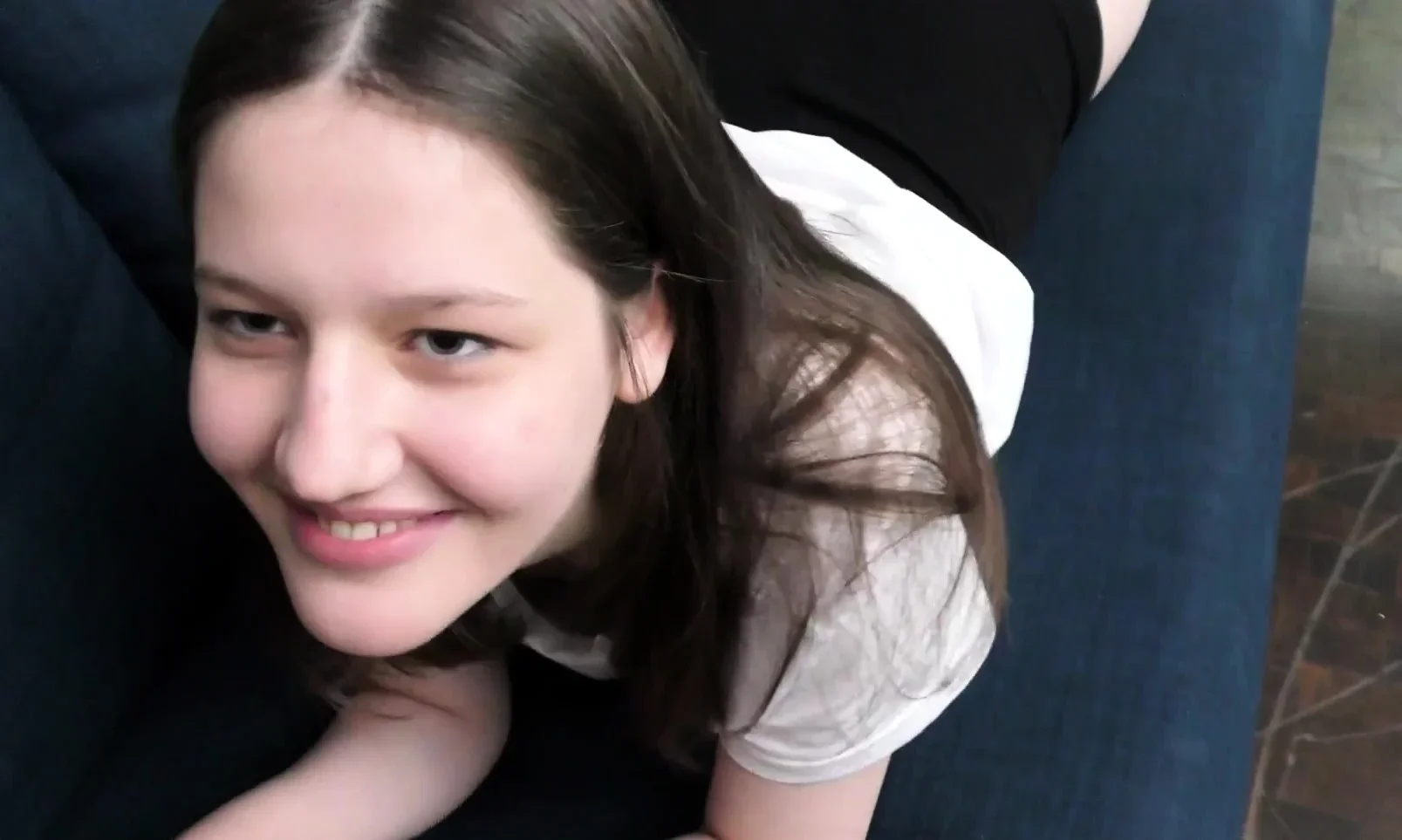 Cute teen blowjob and hard doggystyle fuck