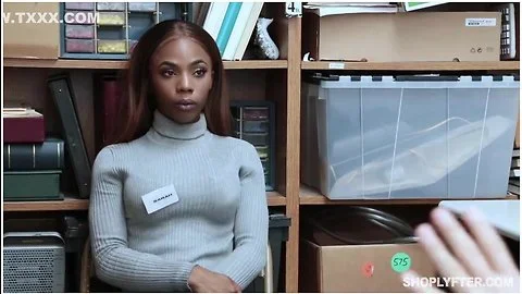 Sarah Banks is deepthroating during a short break at work, and enjoying as much as her partner