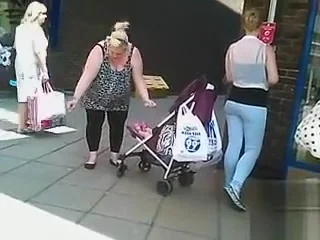 Shopping with pretty women and looking up skirts
