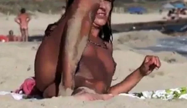 Nude Beach - Hard Nipple Mature