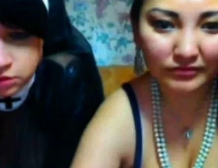nun and friend on webcam