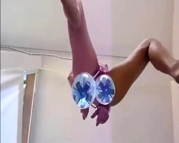 Slut with bottles hanging and screaming