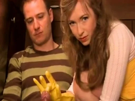 Horny Handjob in The Kitchen