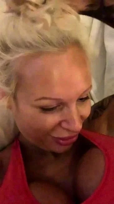 Busty amateur blonde solo