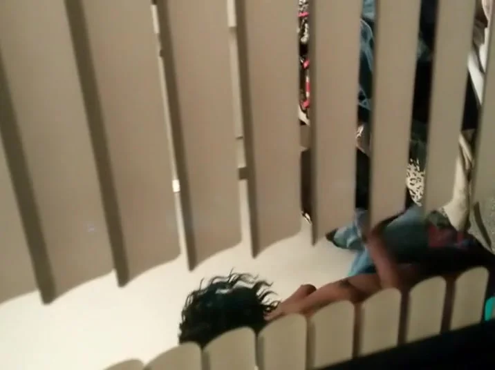 Ghetto girl peeped in her own home