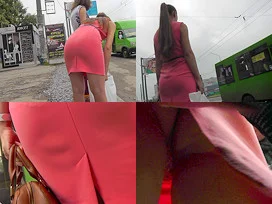 Bubble-ass angel wears sexy g-string in upskirt video