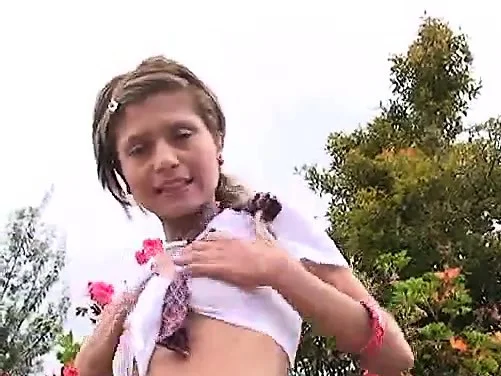 Enchanting schoolgirl Ellie shows off her body and fucks a hard cock