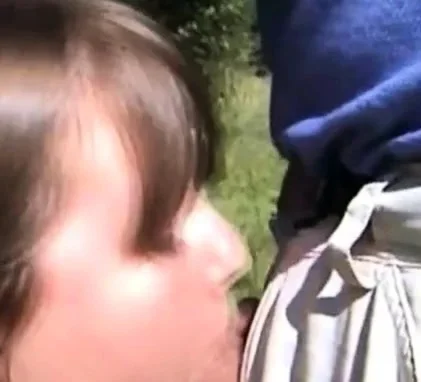 Young mother sucking me in public