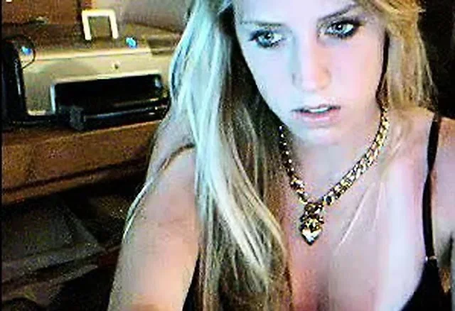 Beautiful blonde masturbates on cam