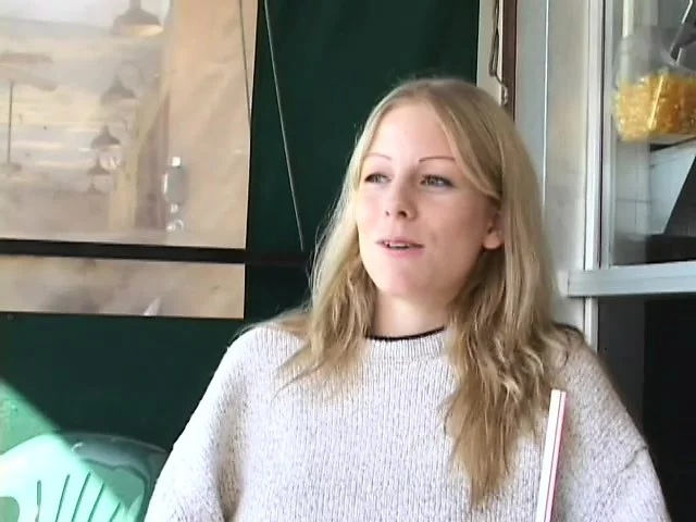 Big breasted blonde makes the most of her time with two black shafts