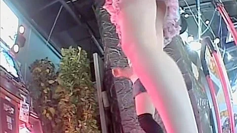placed near a dance hustle game filming upskirts
