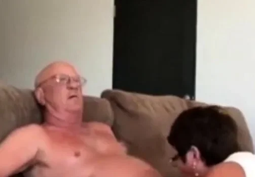 Girl giving husband a blow hand job