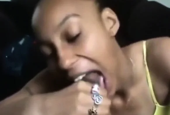 Nasty bitch Sloppy deepthroat bbc blowjob