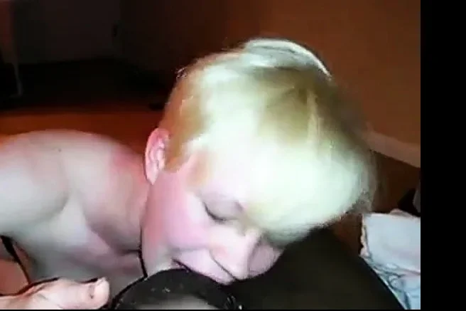 White girl swallowing BBC cum