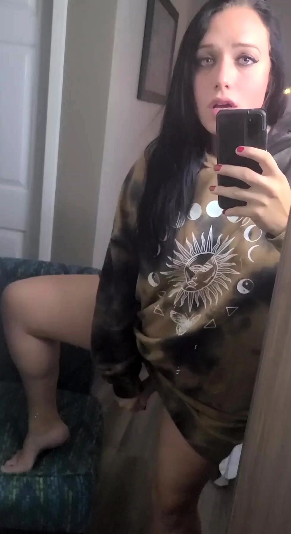 Busty brunette solo masturbation