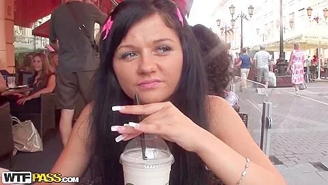Bella Margo in girl gets picked up and gives an amateur hot bj