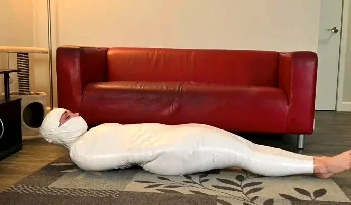Mummified and white hooded