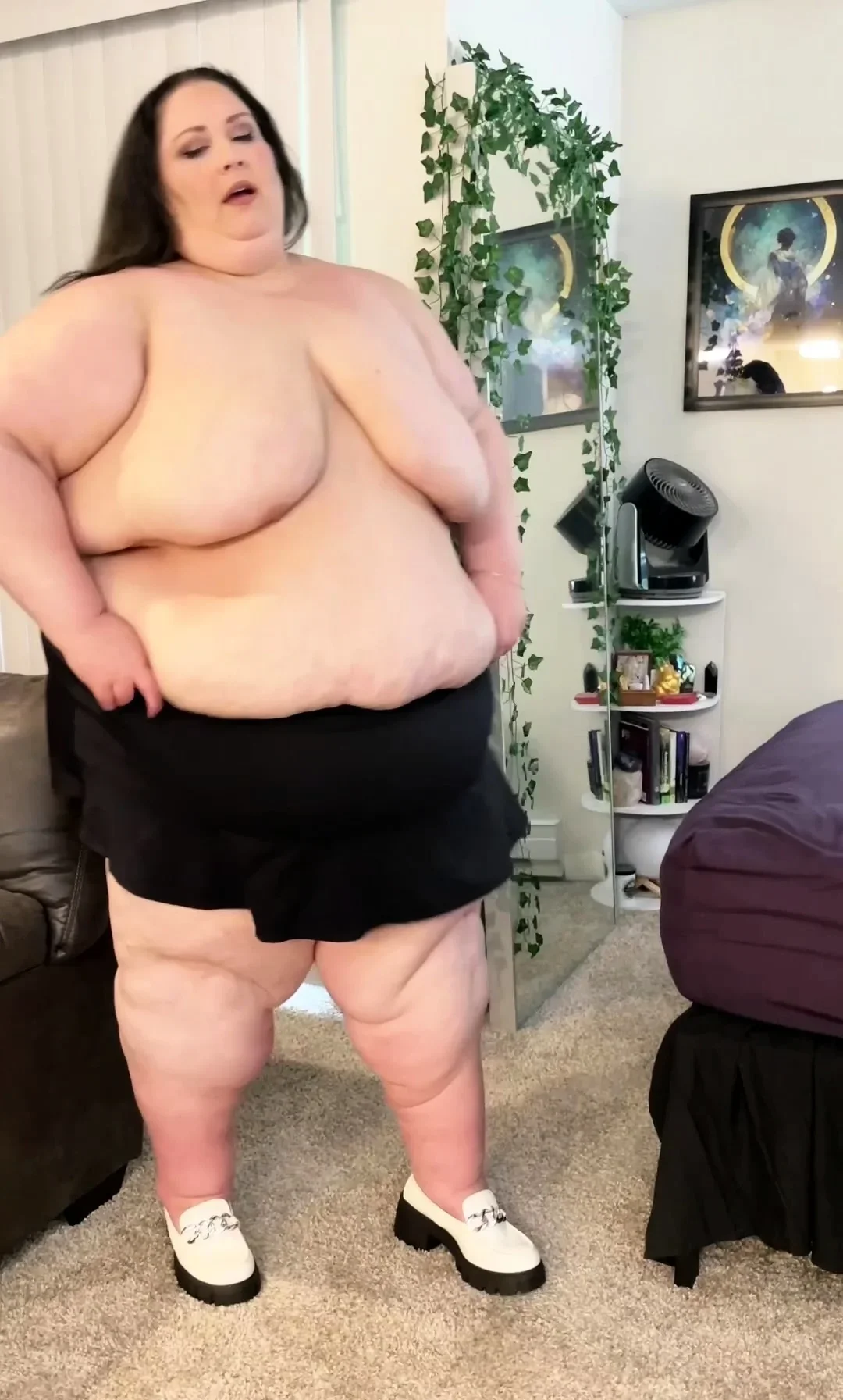 Horny Fat BBW Ex GF masturbating while watching some porn