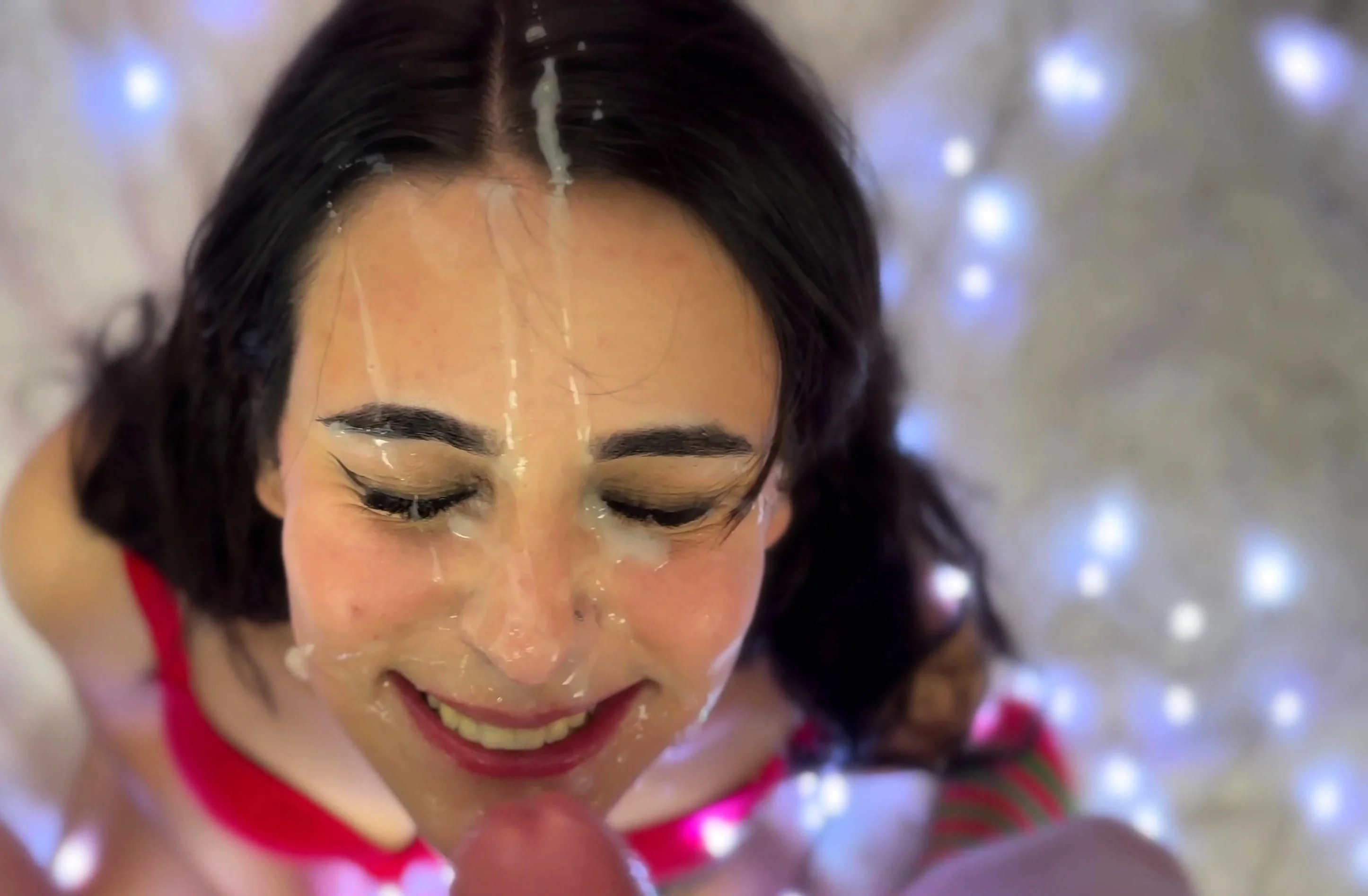 Wet and messy amateur blowjob and handjob