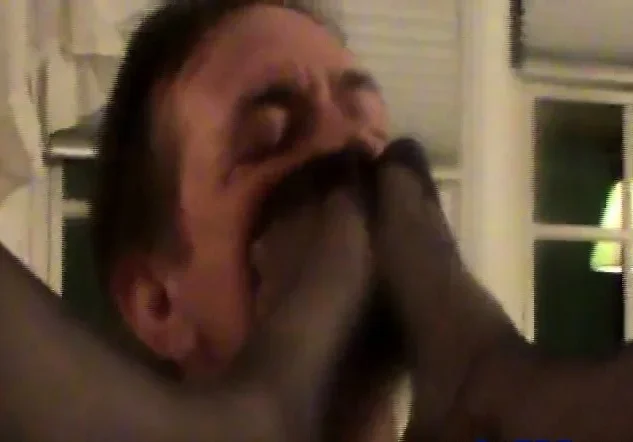 Sucking and fucking her black FF stocking feet